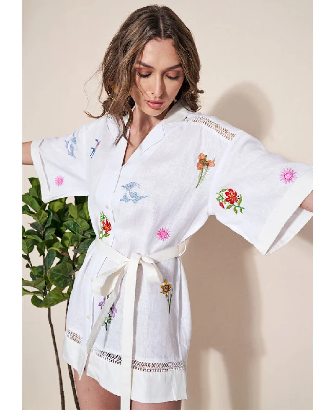 Alpha Mini Dress Stylish Button-Down Mini Dress