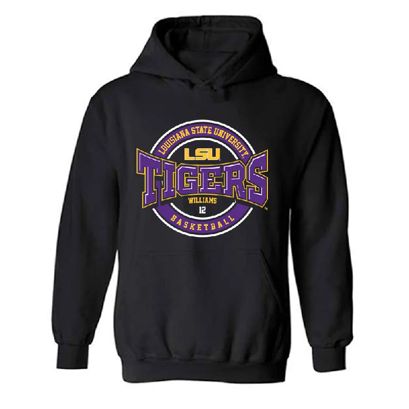 LSU - NCAA Women's Basketball : Mikaylah Williams - Classic Fashion Shersey Hooded Sweatshirt Hoodie with Double Zipper Versatile Adjustable