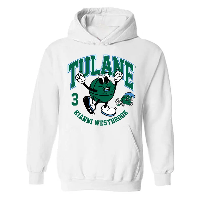 Tulane - NCAA Women's Basketball : Kianni Westbrook - Fashion Shersey Hooded Sweatshirt Hoodie with Drawstring Waist Adjustable Fitted Tulane - NCAA Women's Basketball : Kianni Westbrook - Fashion Shersey Hooded Sweatshirt Hoodie with Drawstring Waist Adjustable Fitted