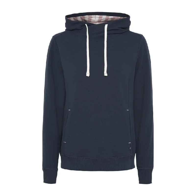 Molly Sweat Hoodie - SR Navy Hoodie with Drop Shoulder Relaxed Streetwear