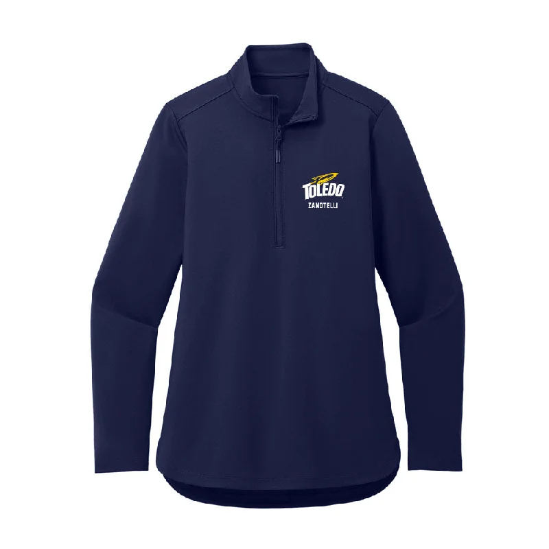 Toledo - NCAA Women's Cross Country : Lauren Zanotelli - Women's Premium Quarter Zip Jacket Corduroy Jacket Velvet Jacket Brocade Jacket