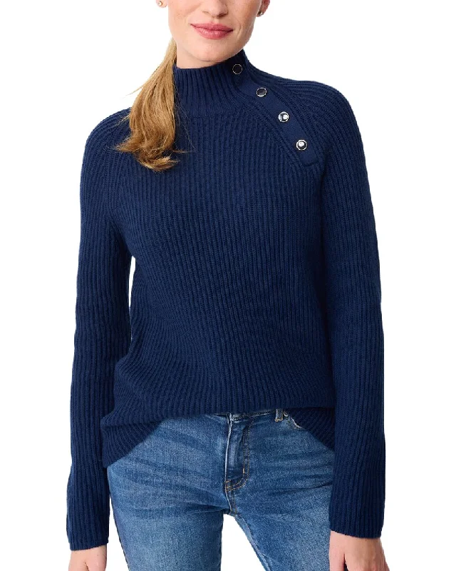 J.McLaughlin Sevellia Wool & Cashmere-Blend Sweater Handmade Hand-knitted Hand-woven