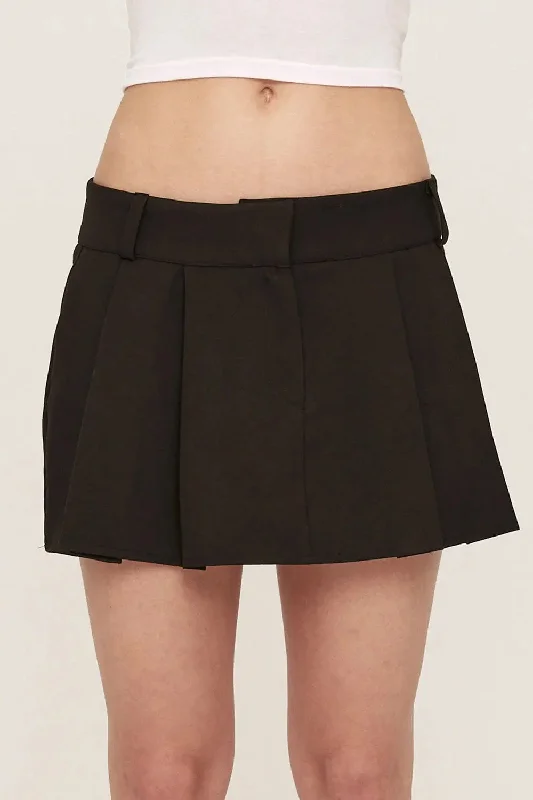 Adair Lowrise Pleat Skirt cashmere skirt soft
