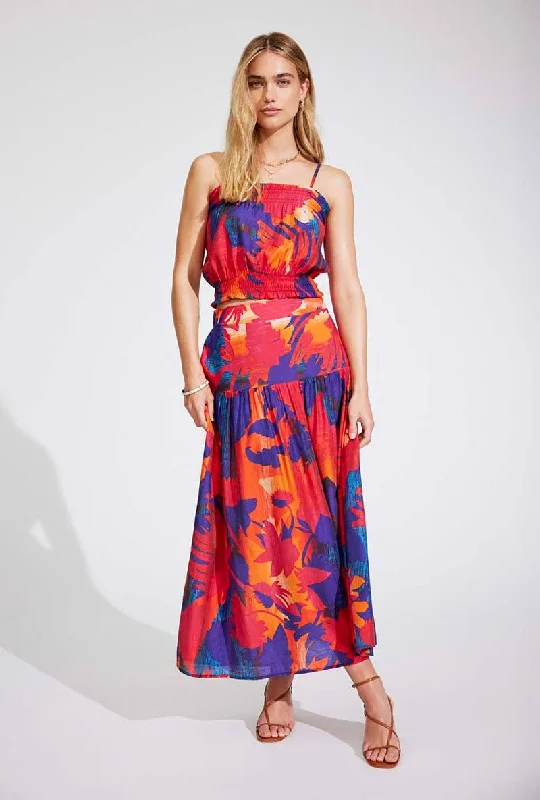 ONLY CELIA FLOWY MIDI SKIRT silk skirt smooth