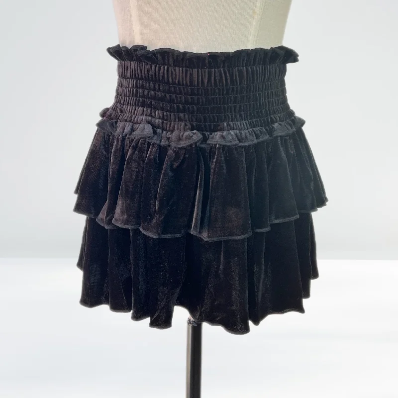 Katie J *JUNIOR* Bianca Skirt - BLACK VELVET boho skirt vibe