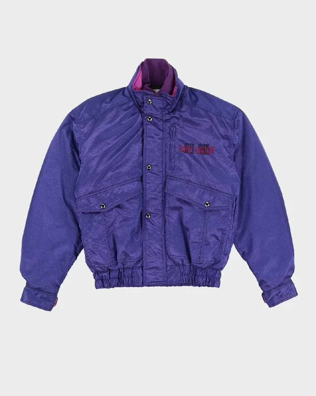 00s Roue Garcon Sports Purple Ski Style Jacket - M / L Elasticated Jacket Padded Jacket Insulated Jacket