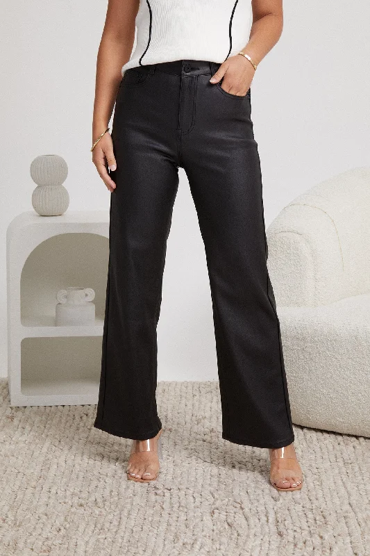 Adello Pants - Black Relaxed Linen Pants
