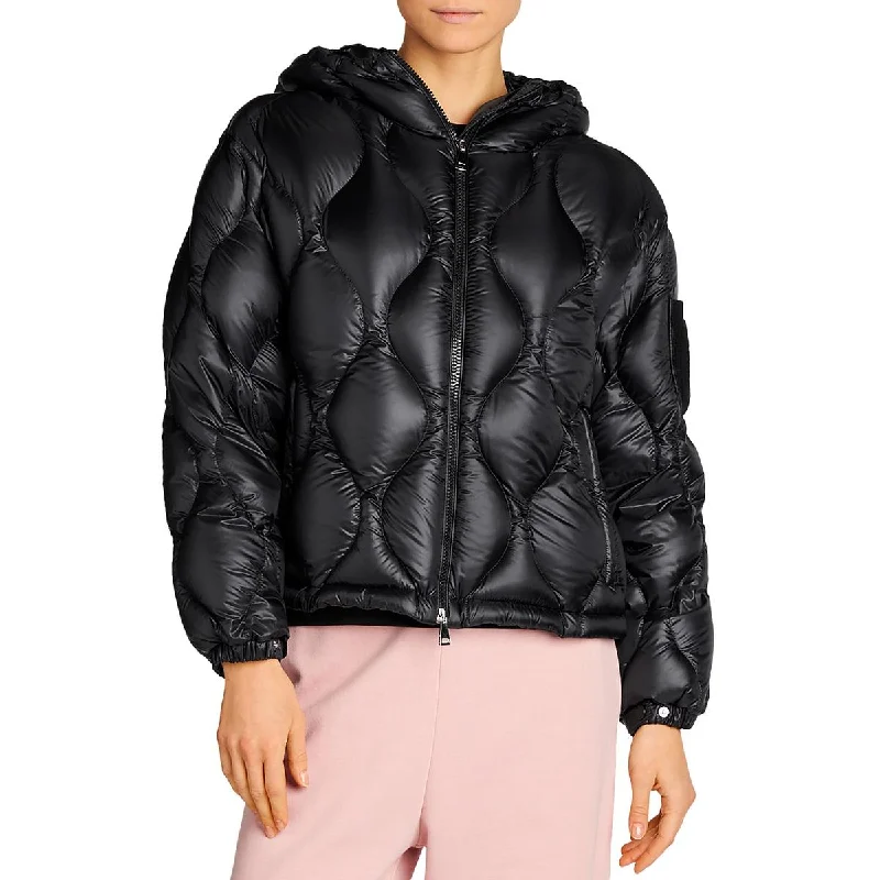 Moncler Womens Anthon Quilted Down Puffer Jacket Bomber Jacket Anorak Windbreaker