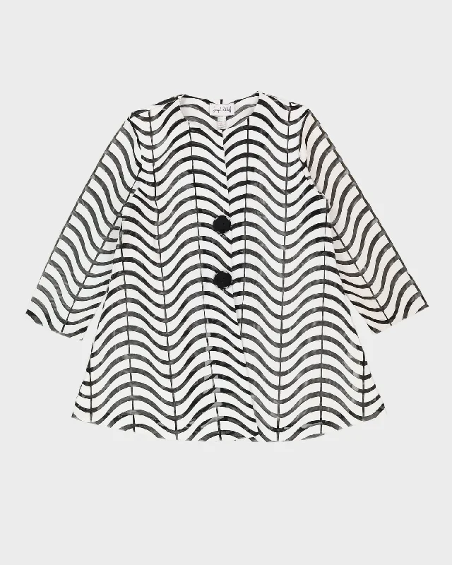 Joseph Ribkoff White Blazer Jacket - M Herringbone Jacket Houndstooth Jacket Plaid Jacket Joseph Ribkoff White Blazer Jacket - M Herringbone Jacket Houndstooth Jacket Plaid Jacket