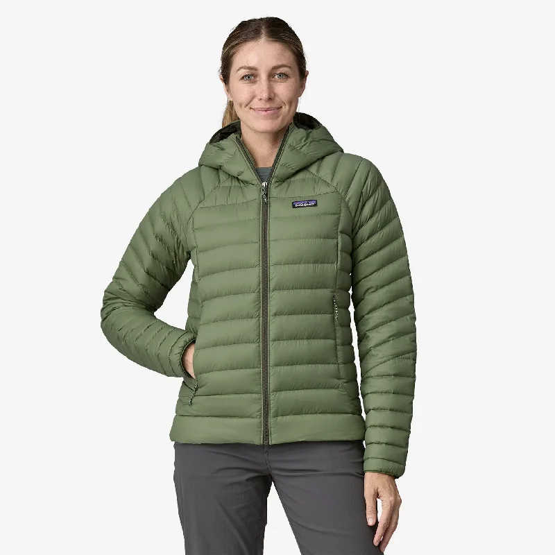 Patagonia Women's Down Sweater Hoody Mesh Sweater Canvas Denim