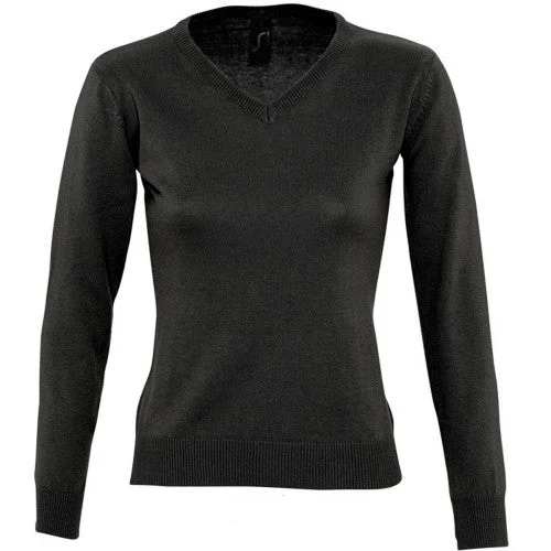 SOLS Womens/Ladies Galaxy V Neck Sweater Rayon Fabric Velvet Fabric Corduroy Fabric