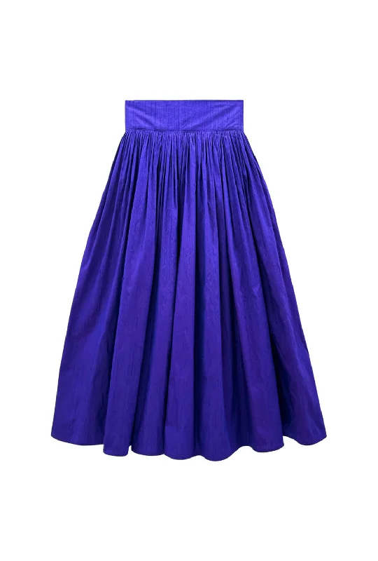 Buru x Kristin Kennedy The Marilyn Skirt - Violet Silk corduroy skirt cozy