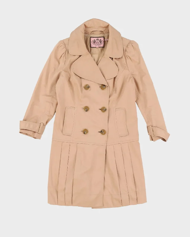 Juicy Couture Champagne Beige Mac Jacket - XS Lace Jacket Ribbed Jacket Sequined Jacket