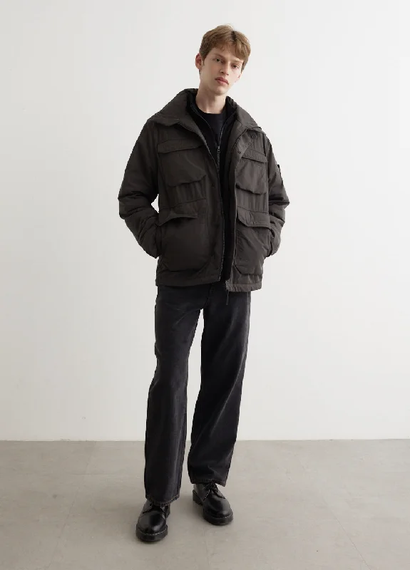 Micro Twill Field Jacket Hooded Jacket Caped Jacket Shawl Collar Jacket