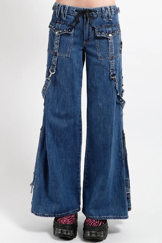 Tripp NYC Studded Power Pants [Indigo Light Wash] Soft Stretch Leggings
