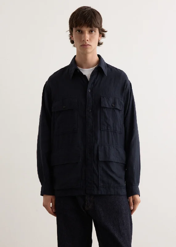 Safari Shirt Jacket Herringbone Jacket Checkered Jacket Solid Jacket