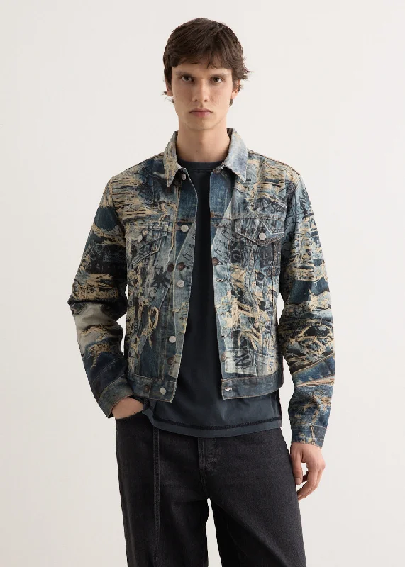 Rye TLO Torn Scribble Jacket Cotton Jacket Linen Jacket Terry Jacket