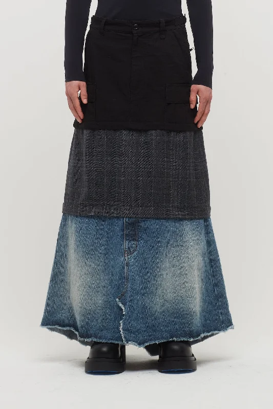 Balenciaga Layered Cargo Skirt velvet skirt luxurious