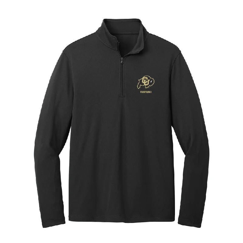 Colorado - NCAA Women's Cross Country : Alaina Fantaski - Lightweight Quarter Zip Jacket Toggled Jacket Drawstring Jacket Belted Jacket
