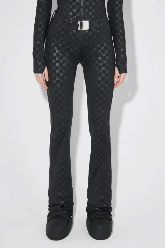 Lycra Monogram Pants Ski Trendy Printed Pants
