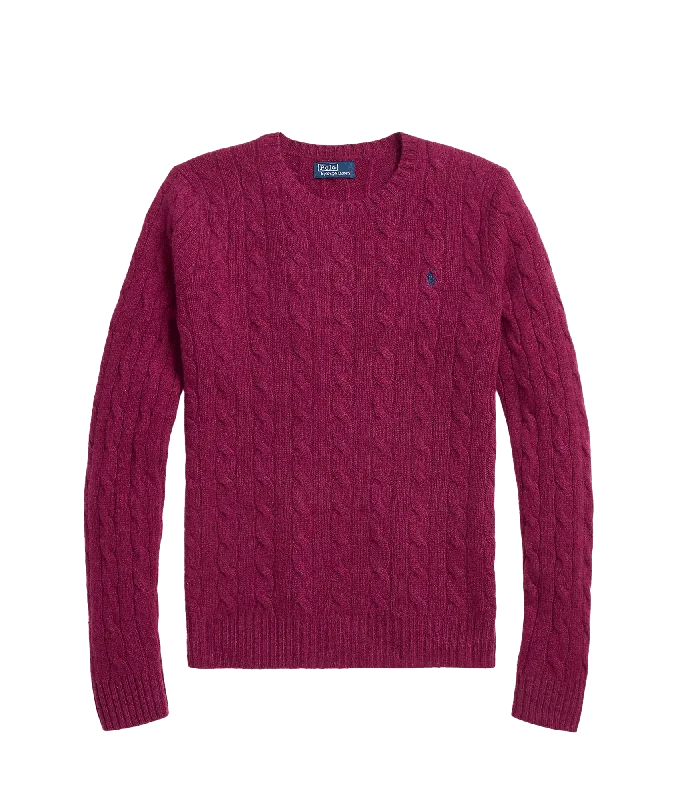 Cable-knit Wool-cashmere Sweater - Purple Chenille Fabric Brocade Fabric Lace Fabric Cable-knit Wool-cashmere Sweater - Purple Chenille Fabric Brocade Fabric Lace Fabric