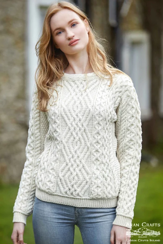 Aran Cable Knit Sweater Cable Knit Ribbed Knit Lace Knit