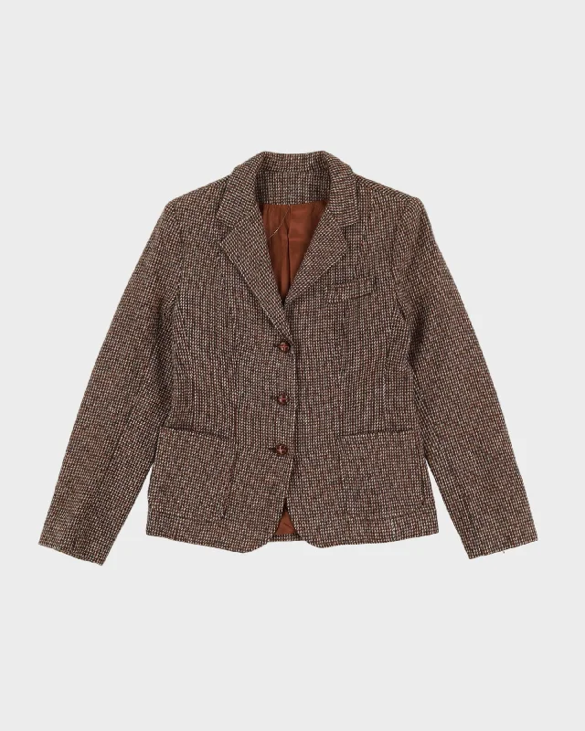 Vintage 1960s Larry Levine Brown Tweed Jacket - XS Cotton Fabric Linen Fabric Terry Fabric Vintage 1960s Larry Levine Brown Tweed Jacket - XS Cotton Fabric Linen Fabric Terry Fabric
