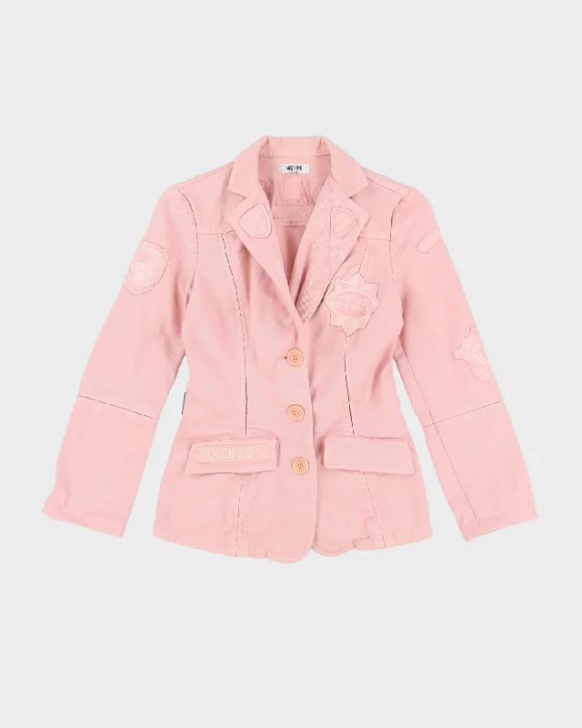 Moschino Jeans Pink Denim Jacket - XS / S Jacket Blazer Coat