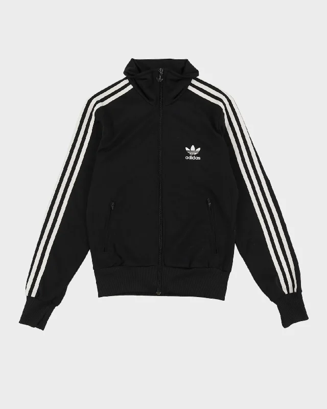 00s Adidas Black Track Jacket - S A-Line Jacket Boat Neck Shawl Collar