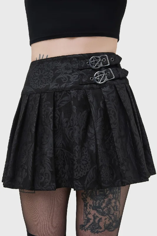 Bat Girl Skirt [BLACK LILY] belted skirt waist