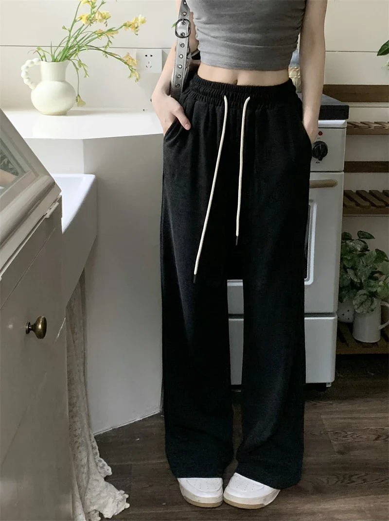 Summer New Line Soft Waxy Tall Pants Spring And Autumn Light Skin Comfortable Elastic Waist All The Casual Pants Soft Stretch Pants
