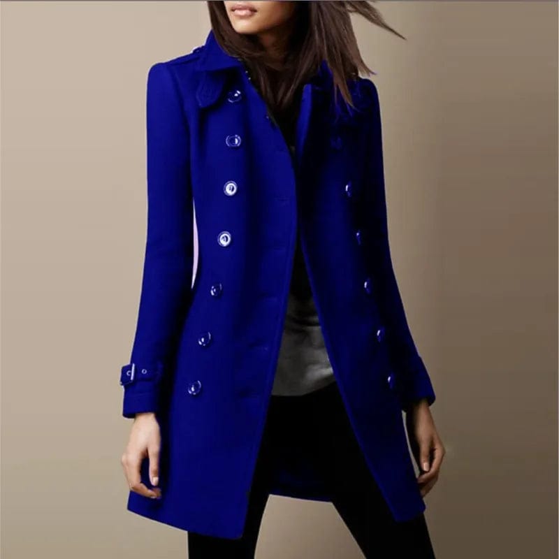 Autumn Winter Turn-down Neck Woolen Jacket Coat Women Fashion Black Long Sleeve Double Breasted  Loose Wool Coats Streetwear Mesh Jacket Canvas Jacket Denim Jacket