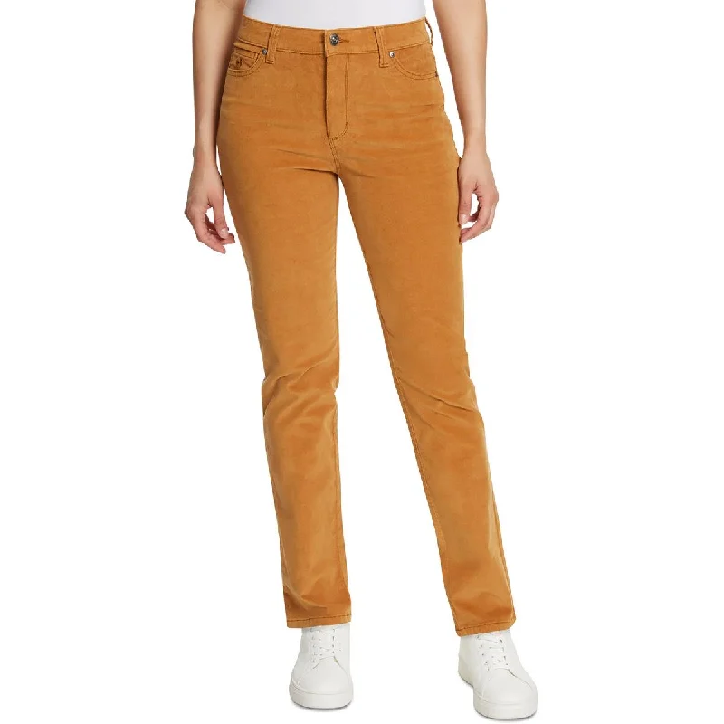 Gloria Vanderbilt Womens Amanda Solid Corduroy Straight Leg Pants Comfy High-Waist Jeans Gloria Vanderbilt Womens Amanda Solid Corduroy Straight Leg Pants Comfy High-Waist Jeans