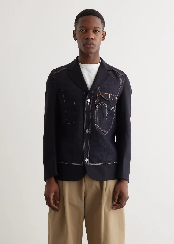 x Levis Denim Wool Jacket Satin Fabric Silk Fabric Chiffon Fabric