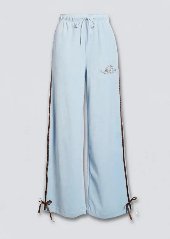 Ballet Academy Velour Track Pants Soft Stretch Trousers