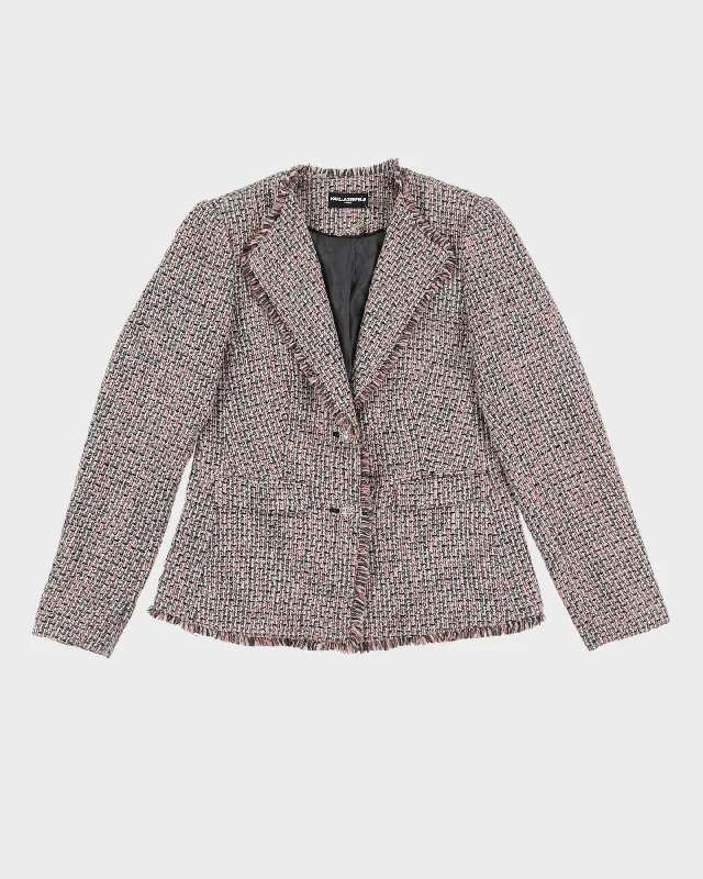 Karl Lagerfeld Pink Blazer Jacket - XS / S Toggled Jacket Drawstring Jacket Belted Jacket Karl Lagerfeld Pink Blazer Jacket - XS / S Toggled Jacket Drawstring Jacket Belted Jacket