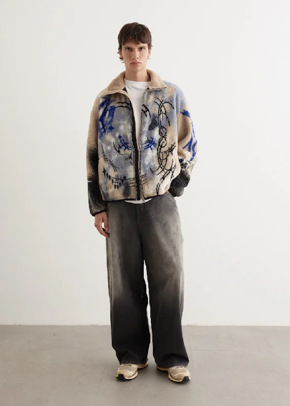 Ovinta Jacquard Teddy Jacket Herringbone Jacket Houndstooth Jacket Plaid Jacket