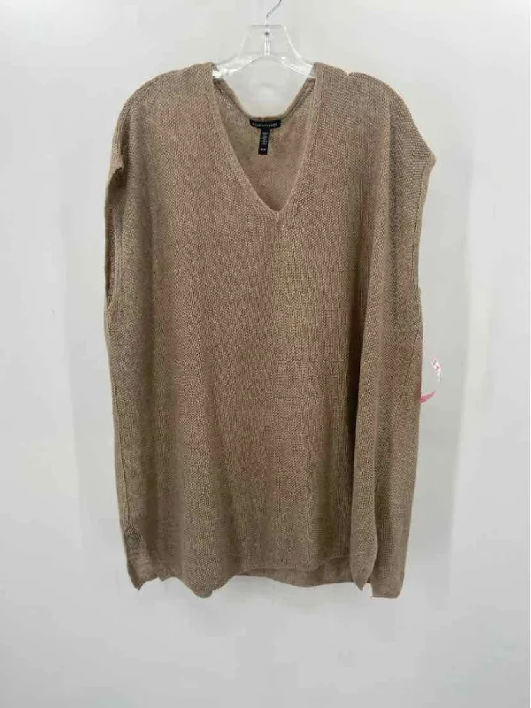 Pre-Owned Eileen Fisher Tan Size XL Sweater Hooded Caped Shawl Collar