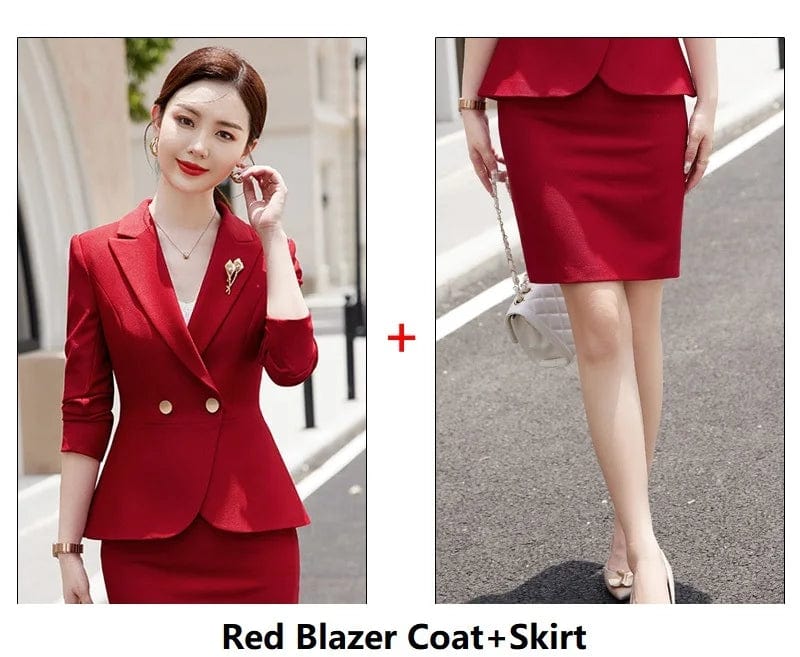 Red Skirt Suits