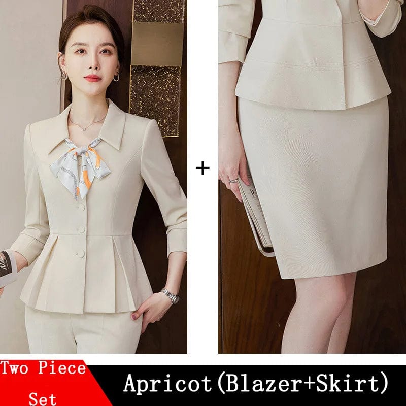 Apricot Skirt Suits