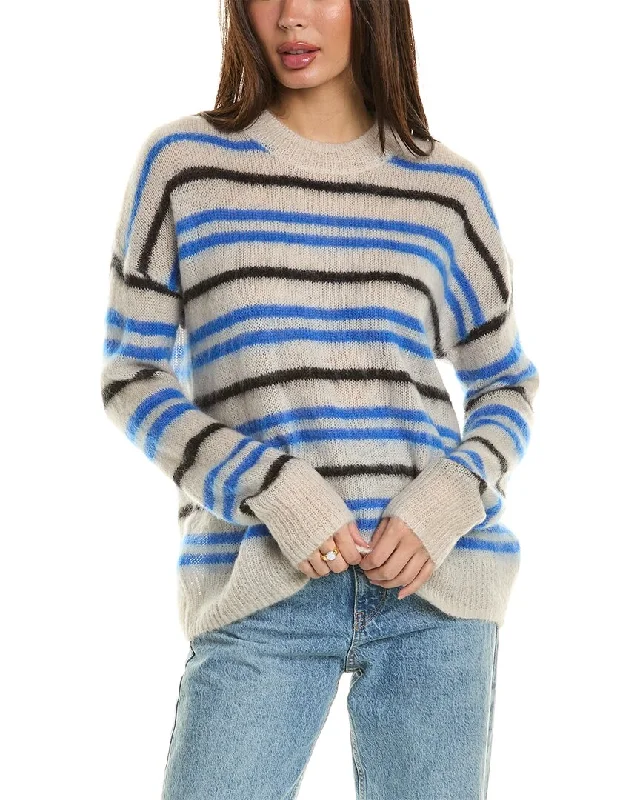 Isabel Marant Etoile Drussell Mohair & Wool-Blend Sweater Satin Blend Silk Blend Wool Blend