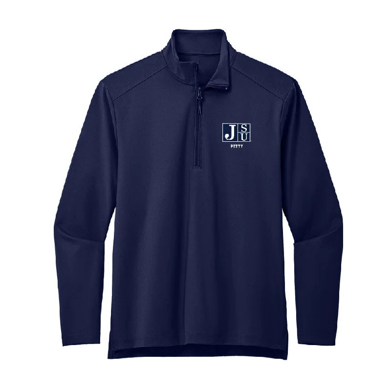 Jackson State - NCAA Women's Cross Country : Jordyn Petty - Premium Quarter Zip Jacket Cotton Jacket Linen Jacket Terry Jacket