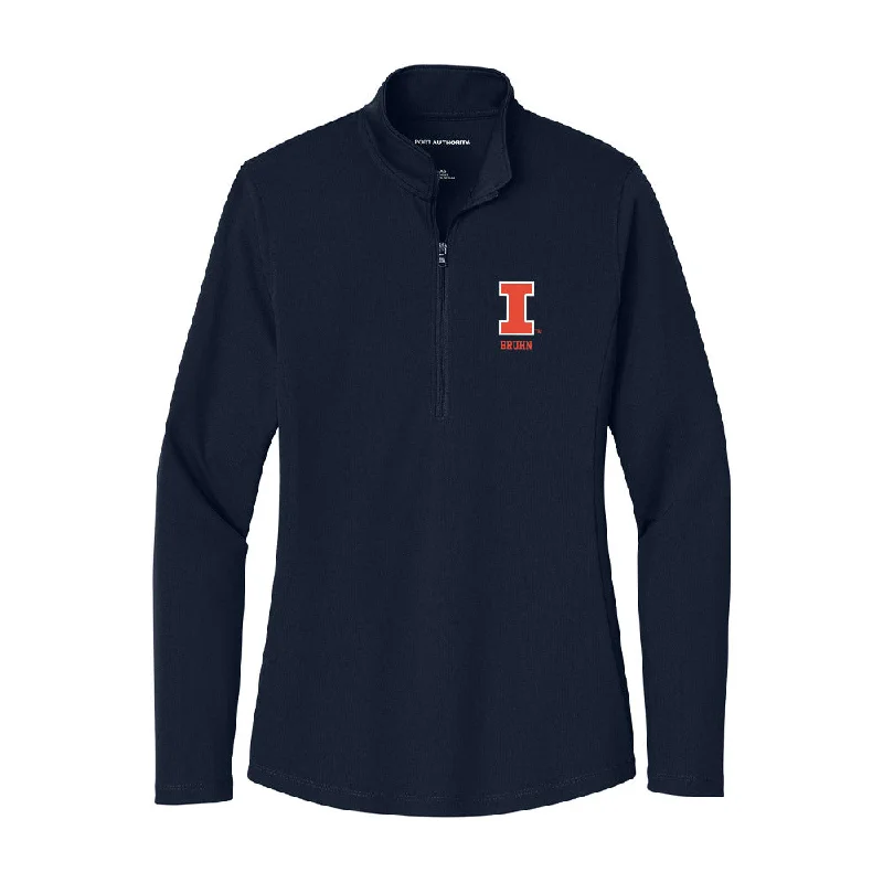 Illinois - NCAA Women's Cross Country : Mabry Bruhn - Women's Lightweight Quarter Zip Jacket Fleece Fabric Down Fabric Feather Fabric