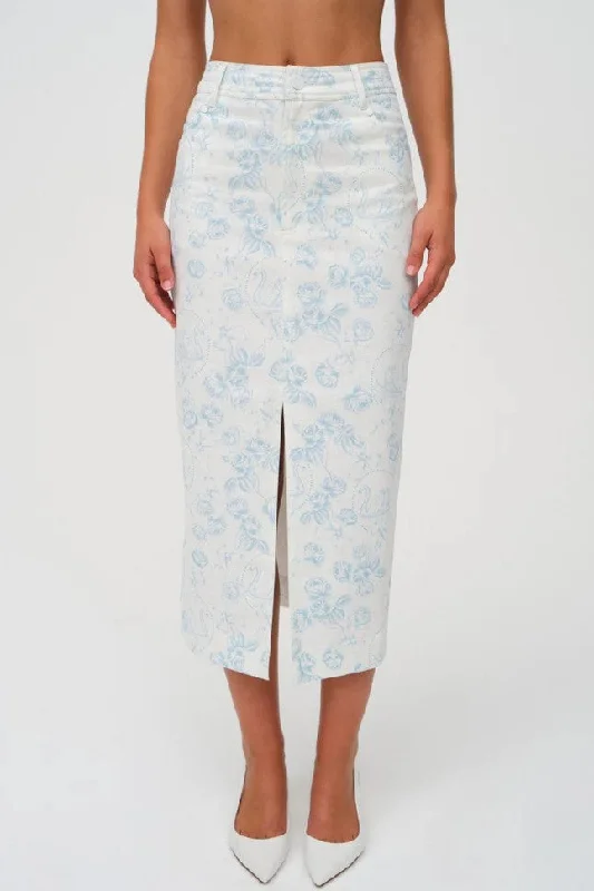 Chantal Denim Midi Skirt tulle skirt dreamy