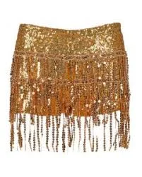 Sequin Tassell Hot Pants Chic Black Leggings