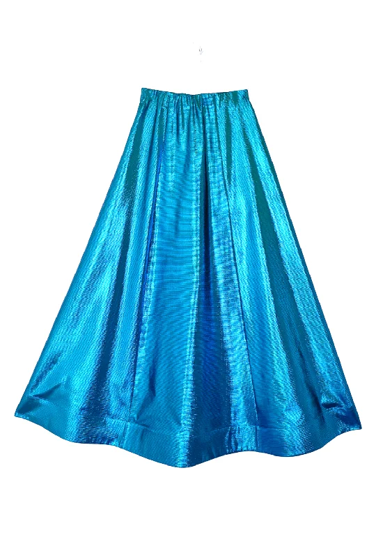 Birthday Guest Skirt - Electric Blue Lame chiffon skirt airy