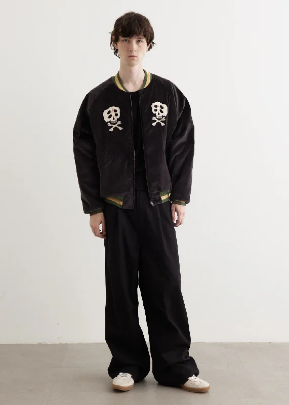 Sulfer Dyed Velvet Souvenir Jacket (RAINSKULL) Fleece Jacket Down Jacket Parka