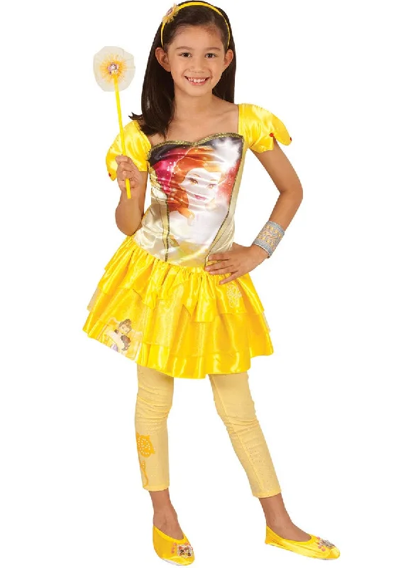Disney Princess Belle Girls Yellow Tutu Skirt breathable skirt fabric