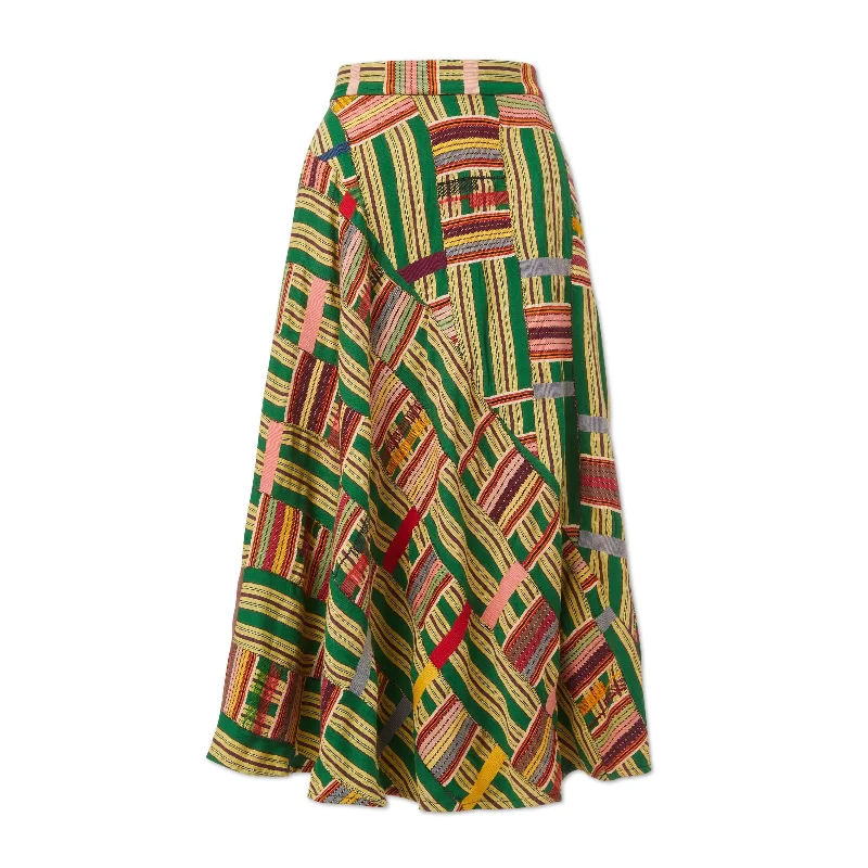 Kente Jennifer Circle Skirt leather skirt durable
