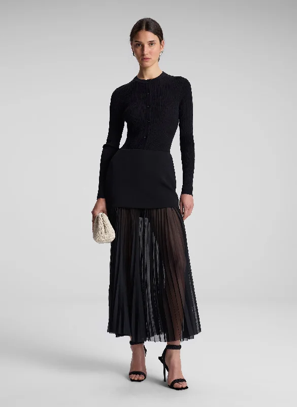 Willa Pleated Maxi Skirt tulle skirt dreamy